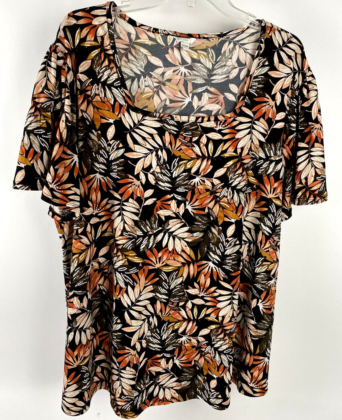 Vintage 1946 Floral Short Sleeve Top for Women Plus Size 18/20W-image