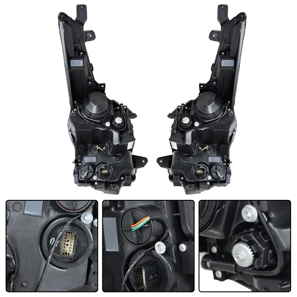 For Cadillac ATS 2013-2018 Left+Right Side Projector Headlight Assembly Halogen - Image 3 of 4