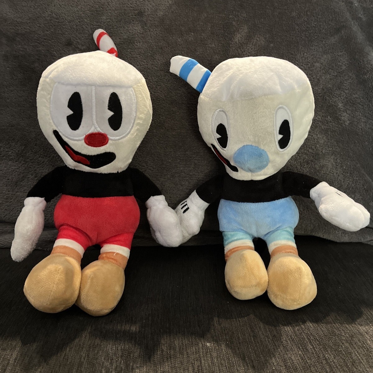 30CM CUPHEAD PLUSH Mugman Mecup And Brocup Stuffed Doll Birthday Gift