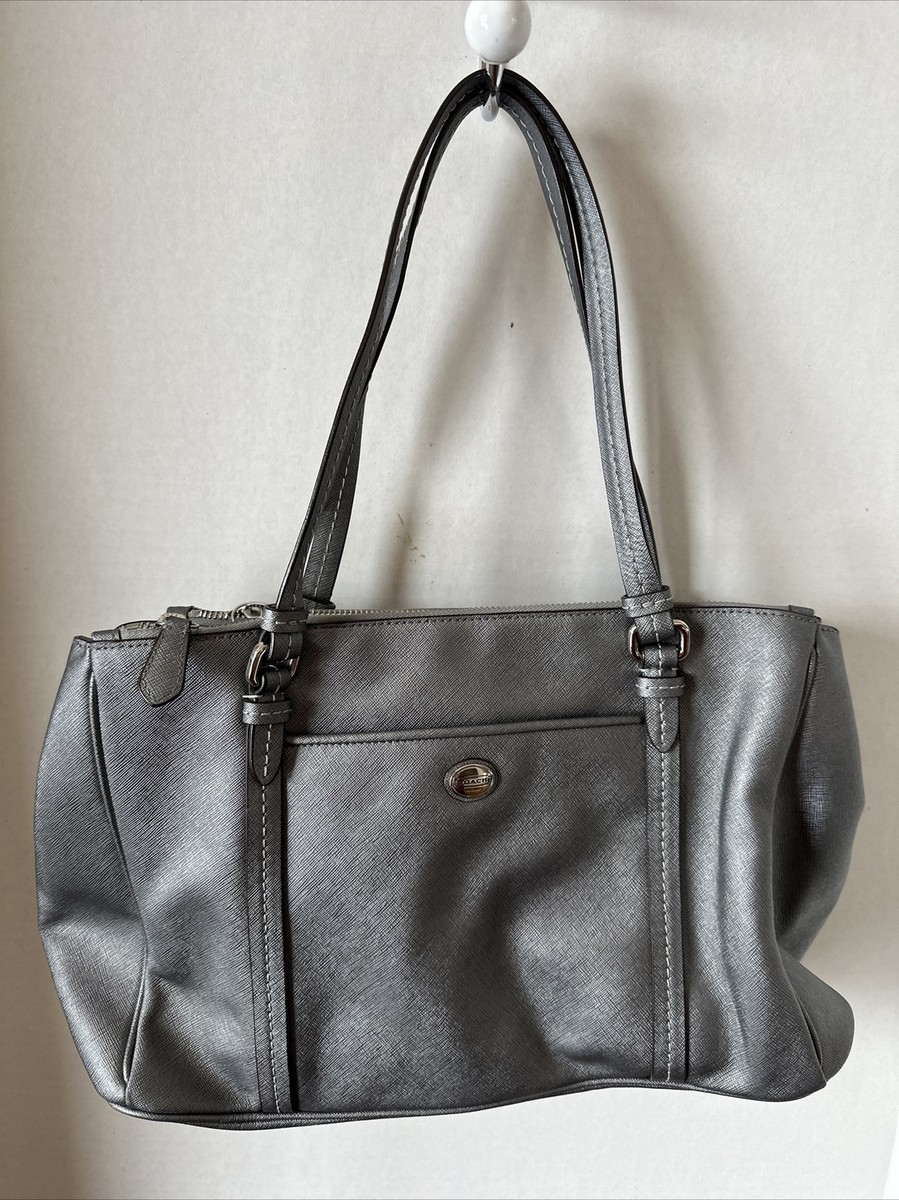 Coach Peyton Jordan double zip carryall Silver F25669 | eBay