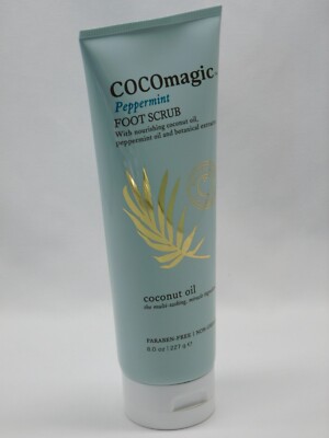 COCOMAGIC Peppermint Foot Scrub w/ Coconut Oil 8oz NEW/Sealed   #CL77