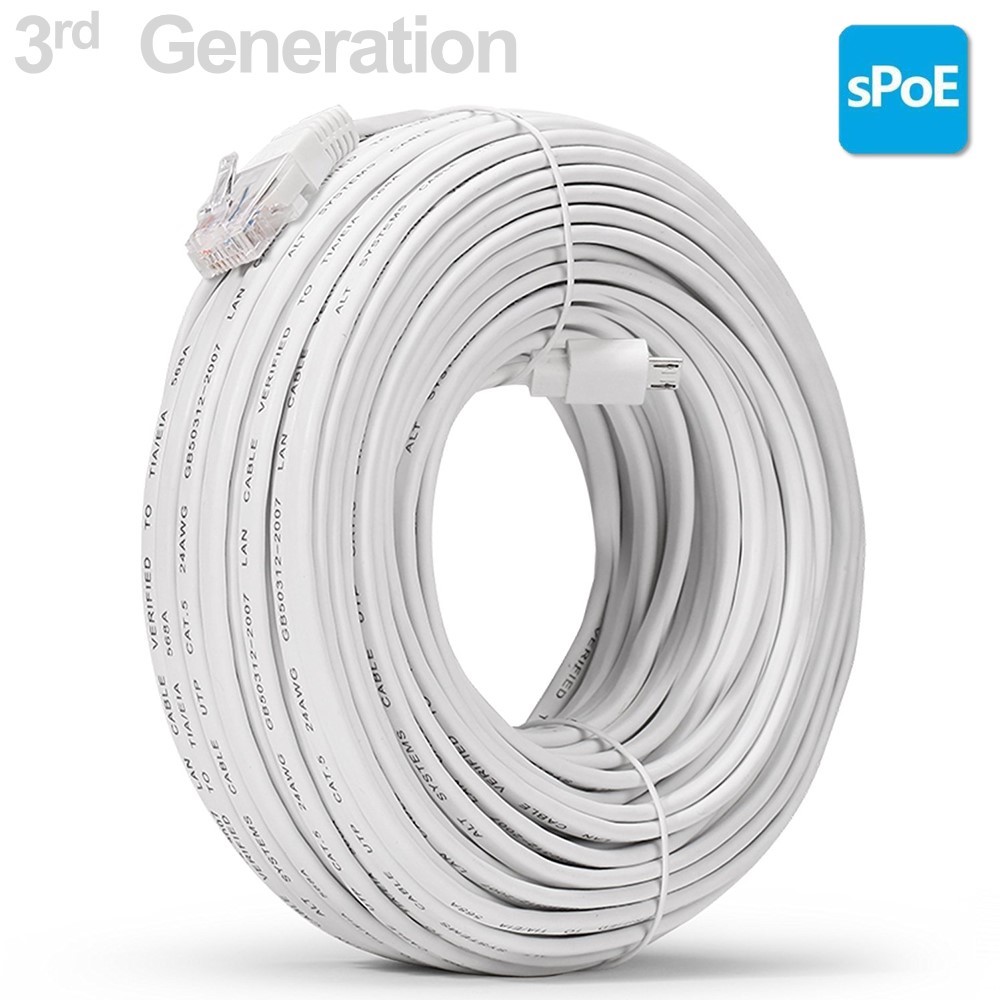 Zmodo W-USB030 Cable De Red De 98 Pies Para Kit SPoE NVR Con Puerto USB