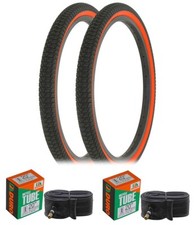 1PAIR! DURO BRANDED Bicycle Tires&Tubes 20" X 1.75" Black/Red Sidewall Infection