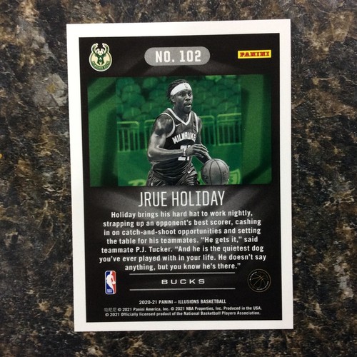 2020-21 Panini Illusions Basketball #102 Jrue Holiday Milwaukee Bucks - Bild 2 von 2