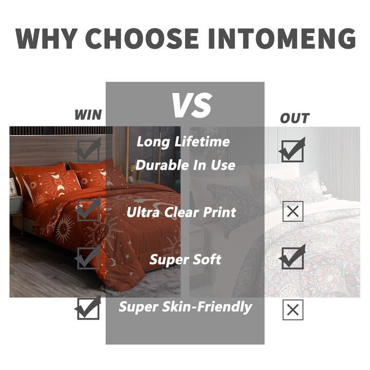 Celestial Bedding Halloween Bed Sets Burnt Orange Comforter Set Sun and