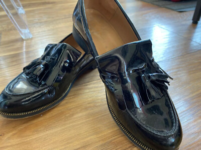 ZIGN Slip-on Leather Black Flats Shoes UK RRP £70 UK