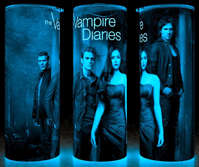 Glow in the Dark Vampire Diaries Elena - Damon - Stefan - Niklaus Cup Tumbler