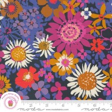 Moda MAEVE 11930 16 Navy Blue Multi Floral CRYSTAL MANNING Quilt Fabric