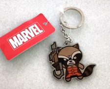 Marvel GOTG Rocket Raccoon Kawaii Key Chain Buckle-Down New NOS 2018