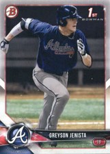 2018 Bowman Draft #BD-31 Greyson Jenista Atlanta Braves