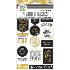 Me And My Big Ideas Create 365 The Happy Planner Stickers Black, White And Gold