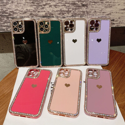 Cute Heart Bling Diamond Case Cover For Iphone 12 11 13 Pro Max Xs Xr 7 8 Plus Ebay