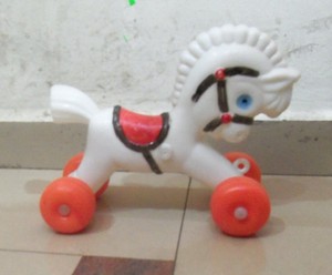 plastic horse riding toy