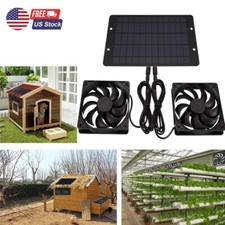 Solar Powered Fan Kit 10W Solar Panel Waterproof DC Exhaust Fan for Chicken Coop