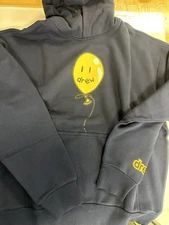 Drew House Joy Hoodie Balloon Logo Print Fleece Lined Trainer Pullover Size Used