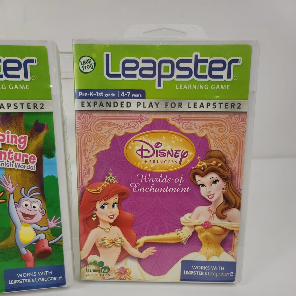 Leap Frog Leapster 2 Disney Princess Worlds of Enchantment & Dora The Explorer - Image 3 of 4