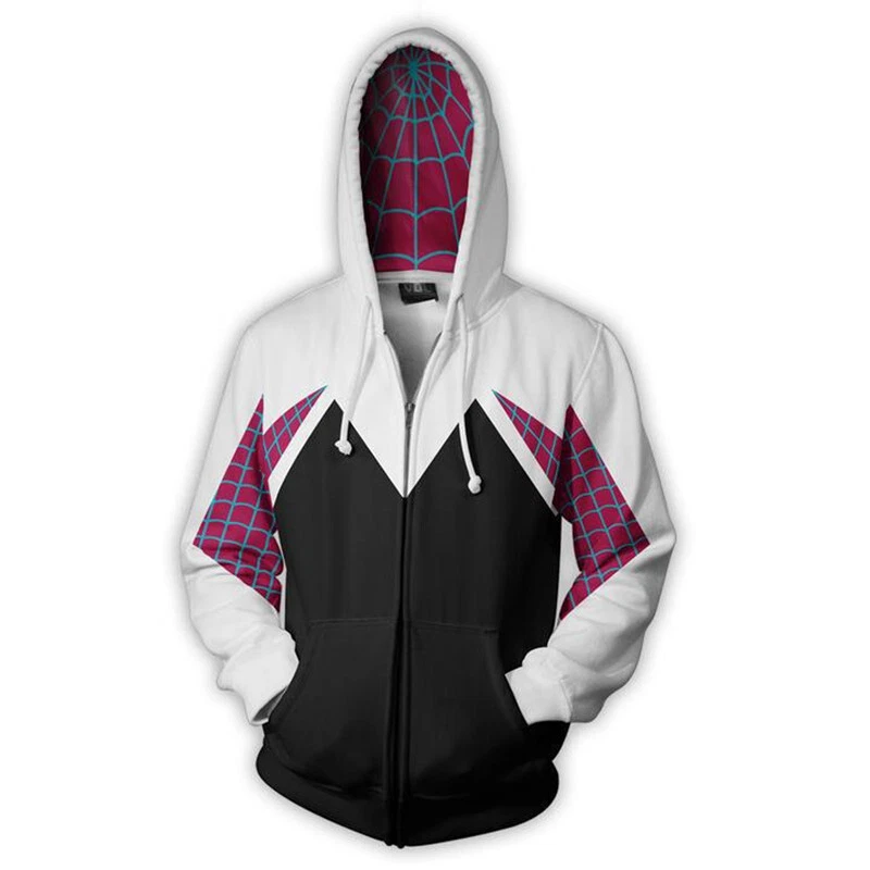 Adulto Spiderman Into the Spider Verso Gwen Stacy Sudadera con Capucha Juegos con disfraces Pullover Foto 2 de 2