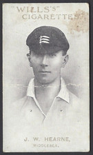 WILLS (AUS) - AUSTRALIAN & ENGLISH CRICKETERS (CAP, 50) - #35 J W HEARNE