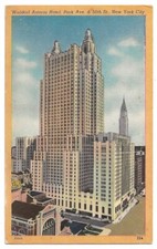 New York City, Manhattan c1955 Waldorf Astoria Hotel, Chrysler Building