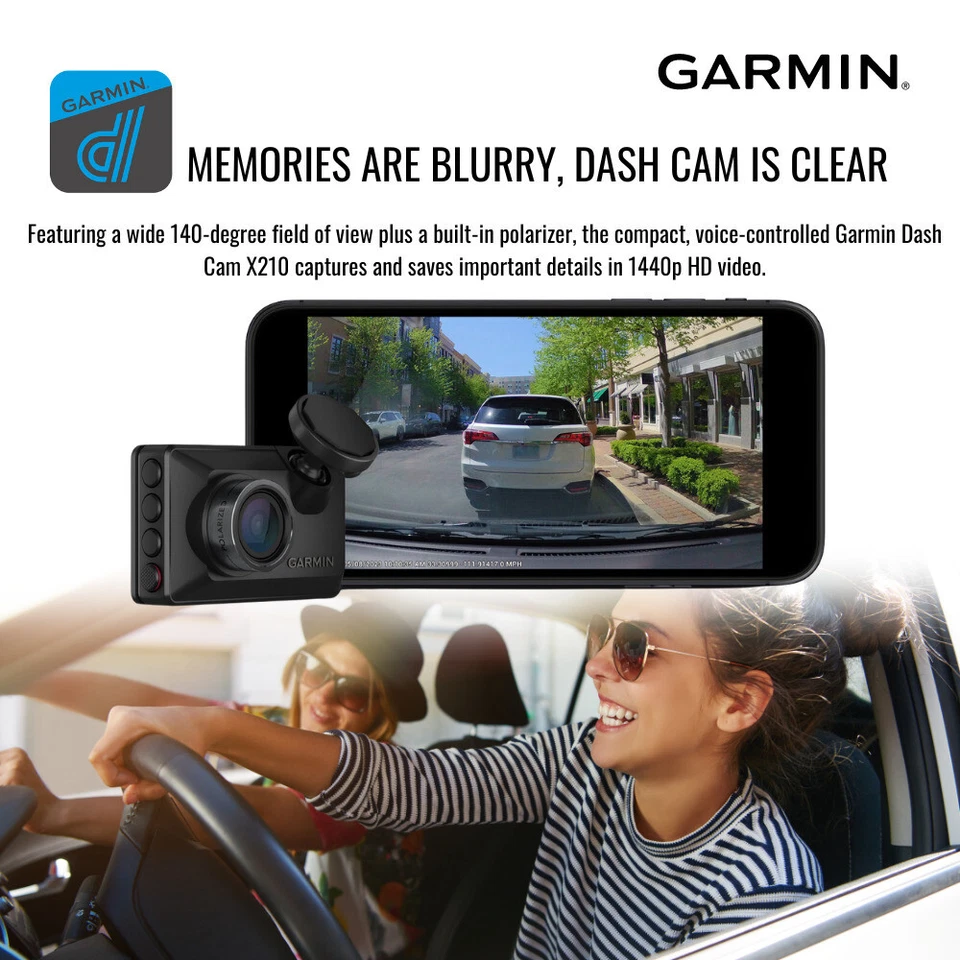 Garmin Dash Cam X210 1440p Black Camera with 140 Degree Field of View Bundle - Image 3 of 4
