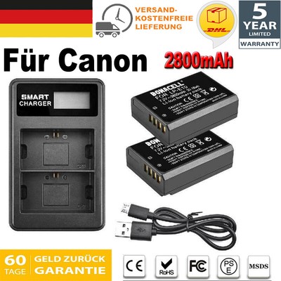 2x 2800mAh LP-E10 Akku + Ladegerät für Canon EOS 1200D 1300D 1100D X50 X70 DE