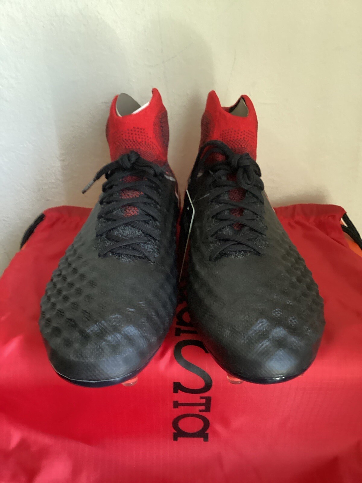 NIKE MAGISTA OBRA II FG (BLACK/RED) ( SOCCER SHOES/CLEATS) SIZE 9 ( 844595-061 ) image 4