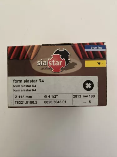 Siastar Abrasives Form siastar R4 Blue Line T6321.0180.2 115mm 4/12" 2813- 5 pcs