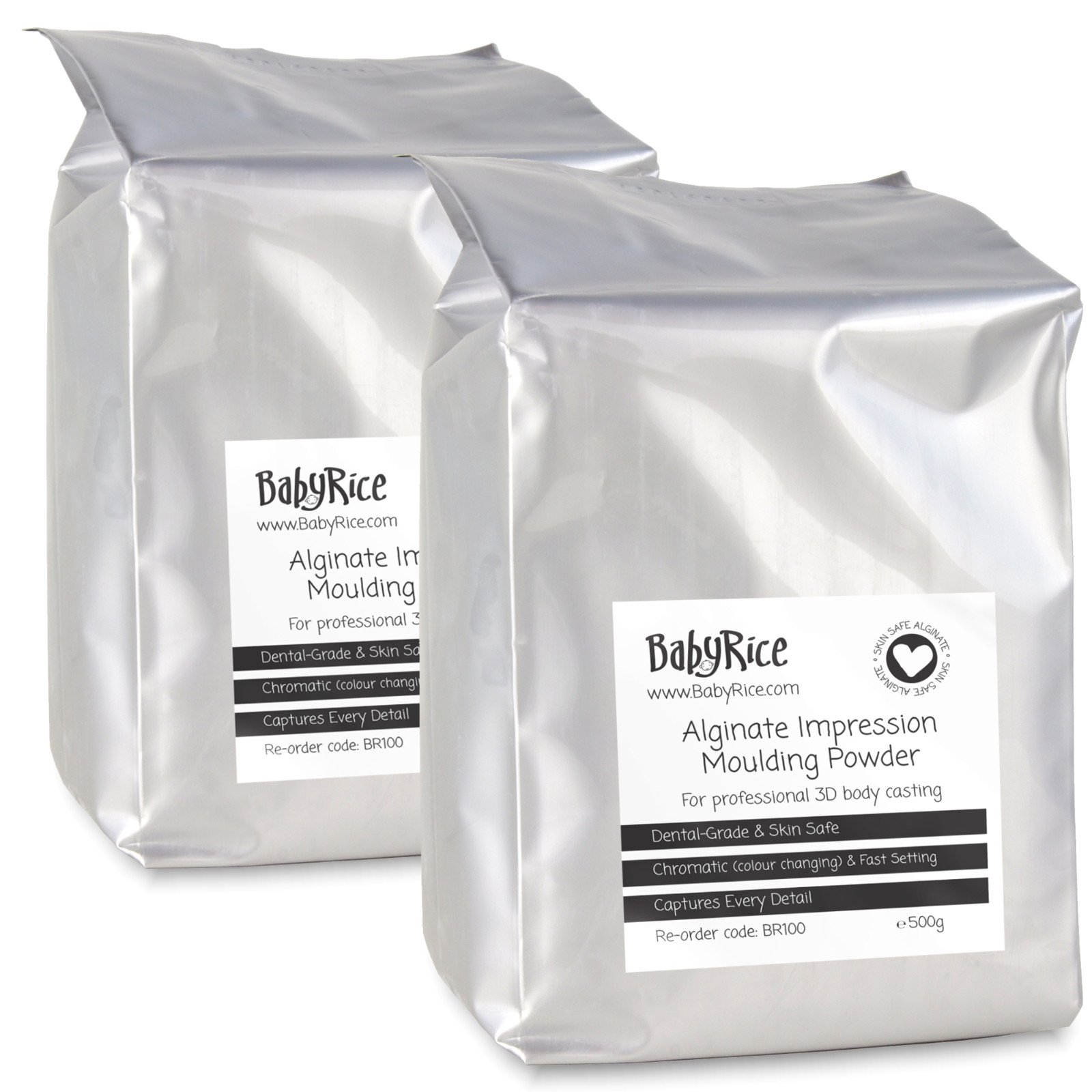 BabyRice Chromatic Alginate Fast Set Baby Life Casting Impression Moulding 1kg