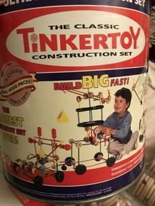 Classic WOOD Tinker-Toy Set! Ultra Builder Construction Set 250 Pieces | eBay