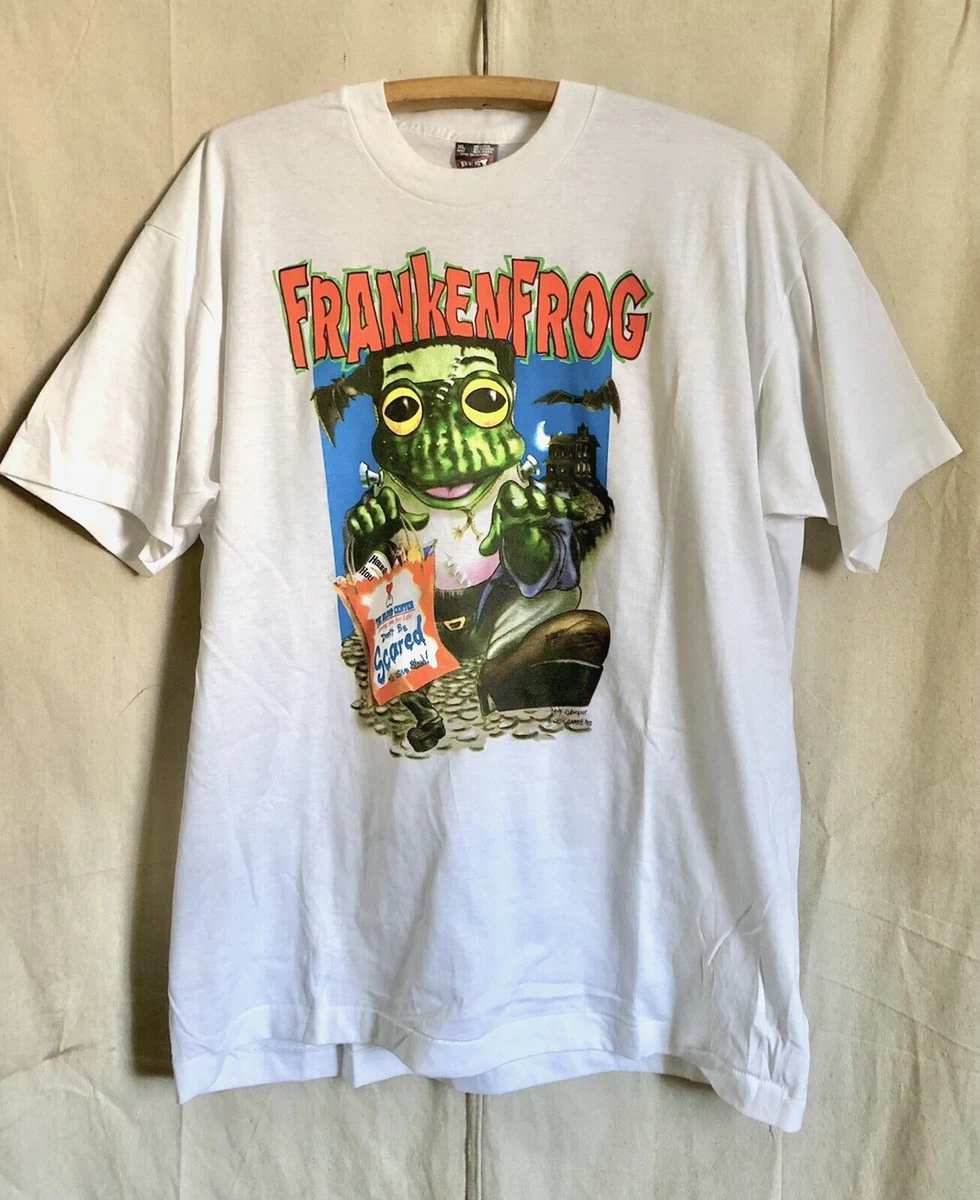 Vtg 90s FRANKEN-FROG Frankenstein Halloween Kermit T Shirt NOS Screen Stars XL