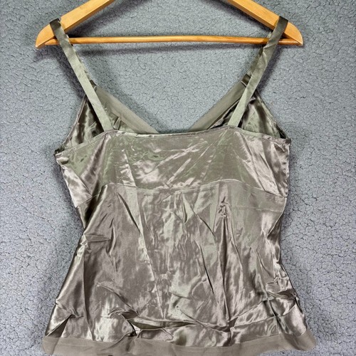 INC International Concepts Camisole Top Womens Size 6 100% Silk Cami Steel Y2K - Picture 4 of 13