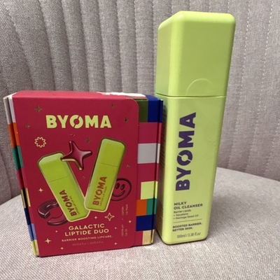 #ad #ad BYOMA Galactic Liptide Duo Lip Oil amp; Mask Set Milky Oil Cleanser 100ml $15.00