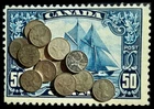 1x Canada Silver Quarter $0.25 FV – Pre-1952 80% Silver - Quantity Discounts!