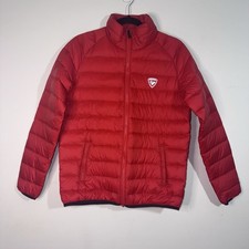 Rossignol Kids Red Down Puffer Jacket Youth Size 16 Packable Coat