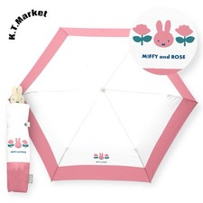 Miffy Folding Umbrella Parasol Face Handle Rose Pink Adult Size Japan Limited