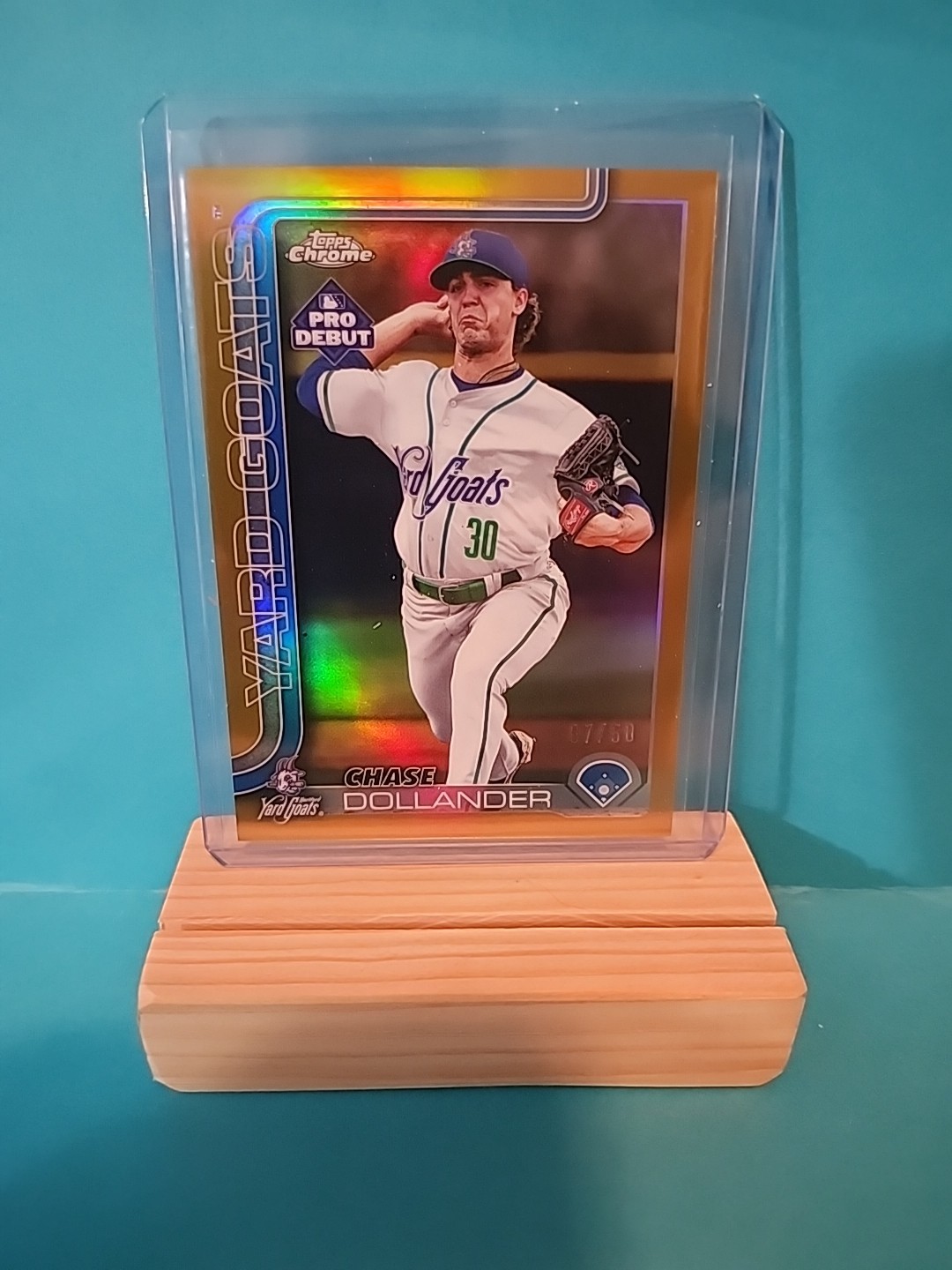 2025 Topps Chrome Pro Debut Chase Dollander Gold Refractor /50 Colorado Rockies