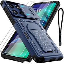 Motorola Moto G Stylus 5G 2025 Case with Screen Protectors, Kickstand Lanyard