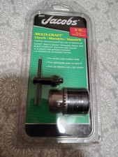 Jacobs 30247 Keyed Taper 3-Flat Shank Drill Chuck 3/8 in.  3/8-24 Mount