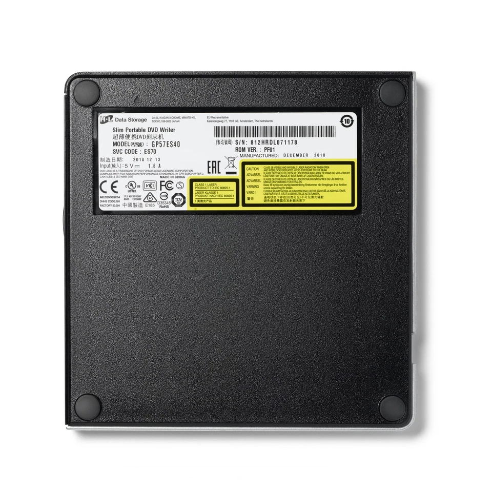LG HLDS GP57EB40 DVD-RW-EX BK Externes DVD-Laufwerk Silber - Bild 4 von 4
