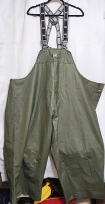 Helly Hansen Workwear Rain Suit Coat W/ Bib Overalls Green 4XL 