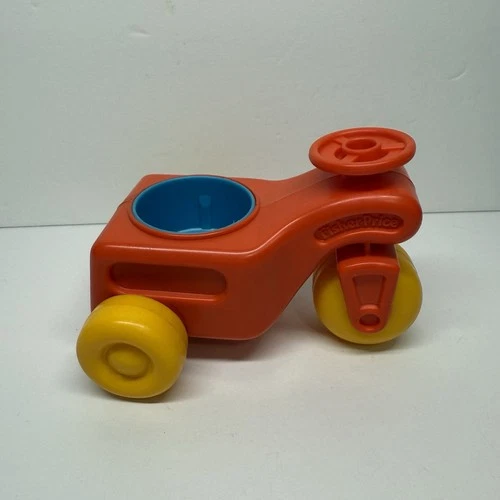 Fisher Price Vintage 1984 Tractor Trike Jumbo Little People Orange Vehicle Toy