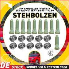 10X Radbolzen M12 + Radmutter Für Astra  Mokka J13 Zafira Opel 09598799 09598799