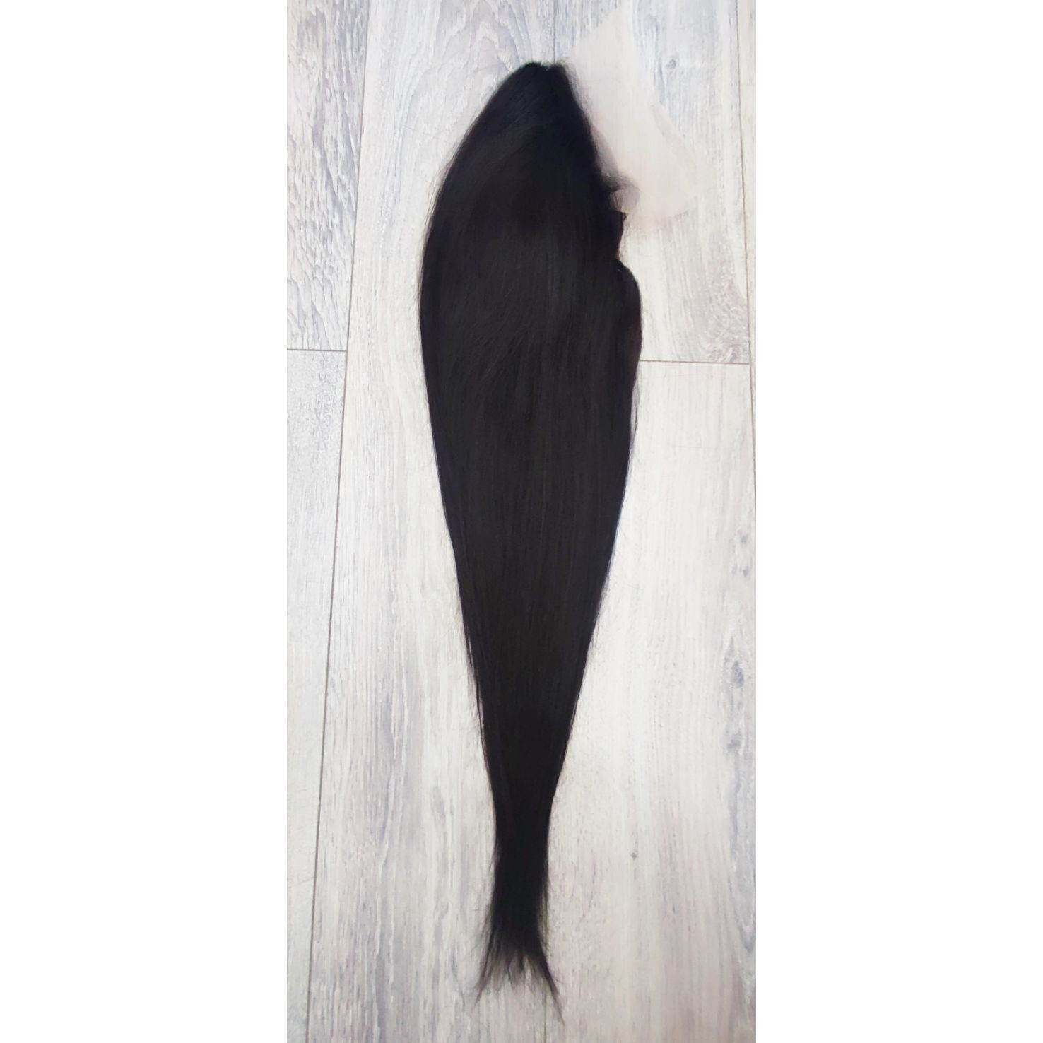 Perruque Lace Wig Cheveux Naturels Premium Noir 1B Qualité Remy sans Nœuds