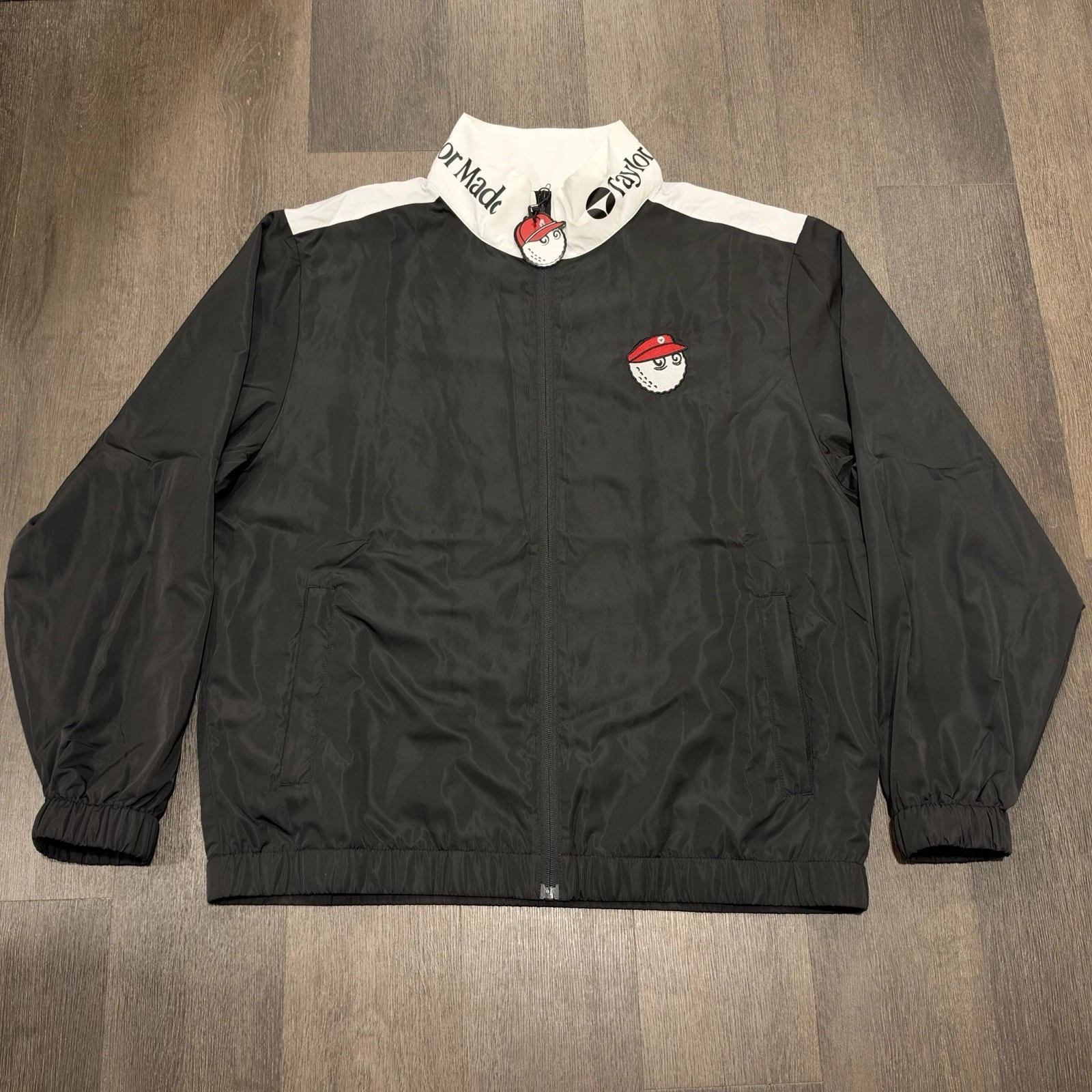 NEW Malbon Golf x TaylorMade Stealth Component Nylon Jacket Black Size XL RARE! - product detail image 1