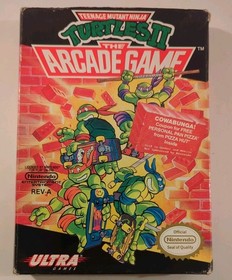 CIB Teenage Mutant Ninja Turtles II 2 Arcade Nintendo NES 1990 Pizza Hut TESTED