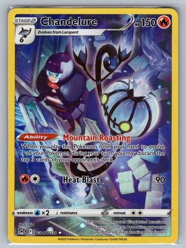Chandelure TG04/TG30 Holo Lost Origin Trainer Gallery Pokemon NM/LP