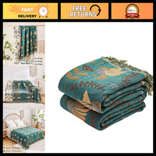 Boho Throw Blanket 100 Cotton Ultra Soft Floral Quilt 50x60 Farmhouse Decor All