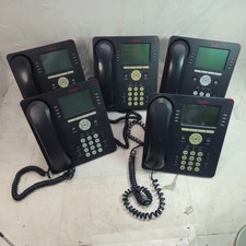 Lot of 5 Avaya 9608 IP Office Phones w/ Handsets  Stands - Power Tested