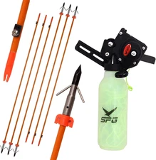 Archery Bow Fishing Reel Kit Bowfishing Reel with Bowfishing Arrows Set Fibergla