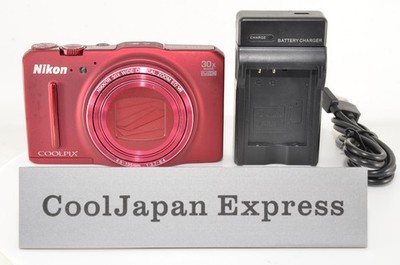 N.MINT] Nikon Coolpix S9700 RED Digital Camera Tested Working from